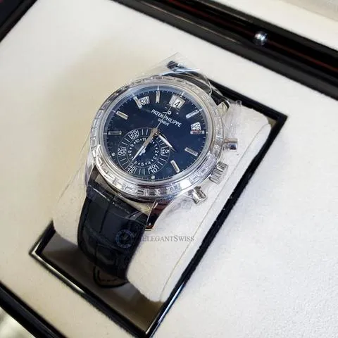 Patek Philippe Annual Calendar Chronograph 5961P-001 40.5mm Platinum Blue