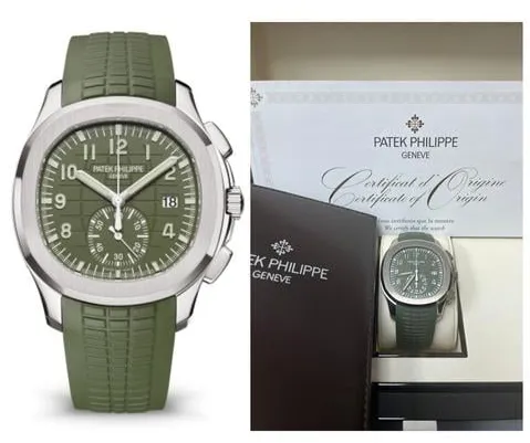 Patek Philippe Aquanaut 5968G-010 42mm White gold Green