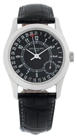 Patek Philippe Calatrava 6000G 37mm White gold Black