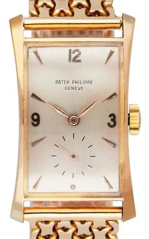 Patek Philippe Hour Glass 1593 22mm Rose gold Silver