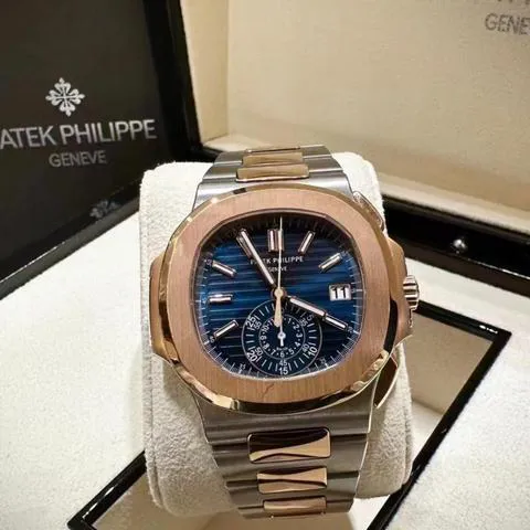 Patek Philippe Nautilus 5980/1AR-001 40.5mm Yellow gold and Stainless steel Blue