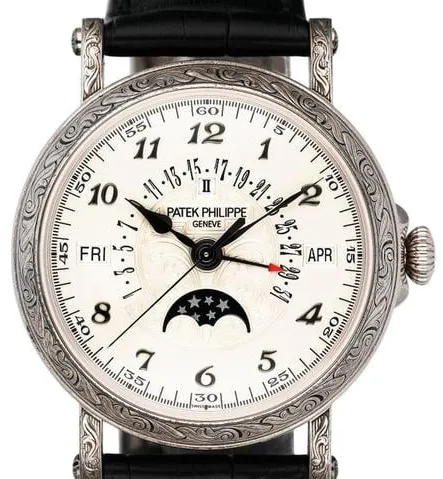 Patek Philippe Perpetual Calendar 5160/500G-001 38mm White gold Silver