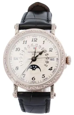 Patek Philippe Perpetual Calendar 5160/500G-001 38mm White gold Silver