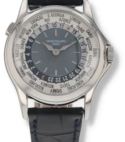 Patek Philippe World Time 5110P 37mm Platinum Blue 8