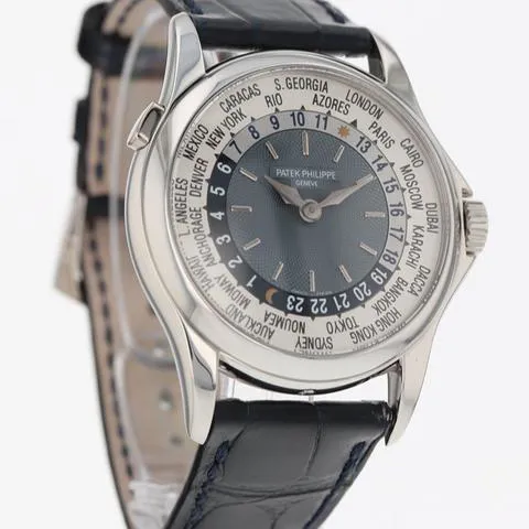 Patek Philippe World Time 5110P 37mm Platinum Blue 9