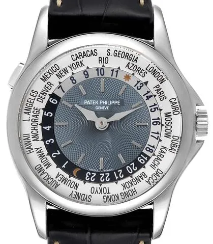 Patek Philippe World Time 5110P 37mm Platinum Silver