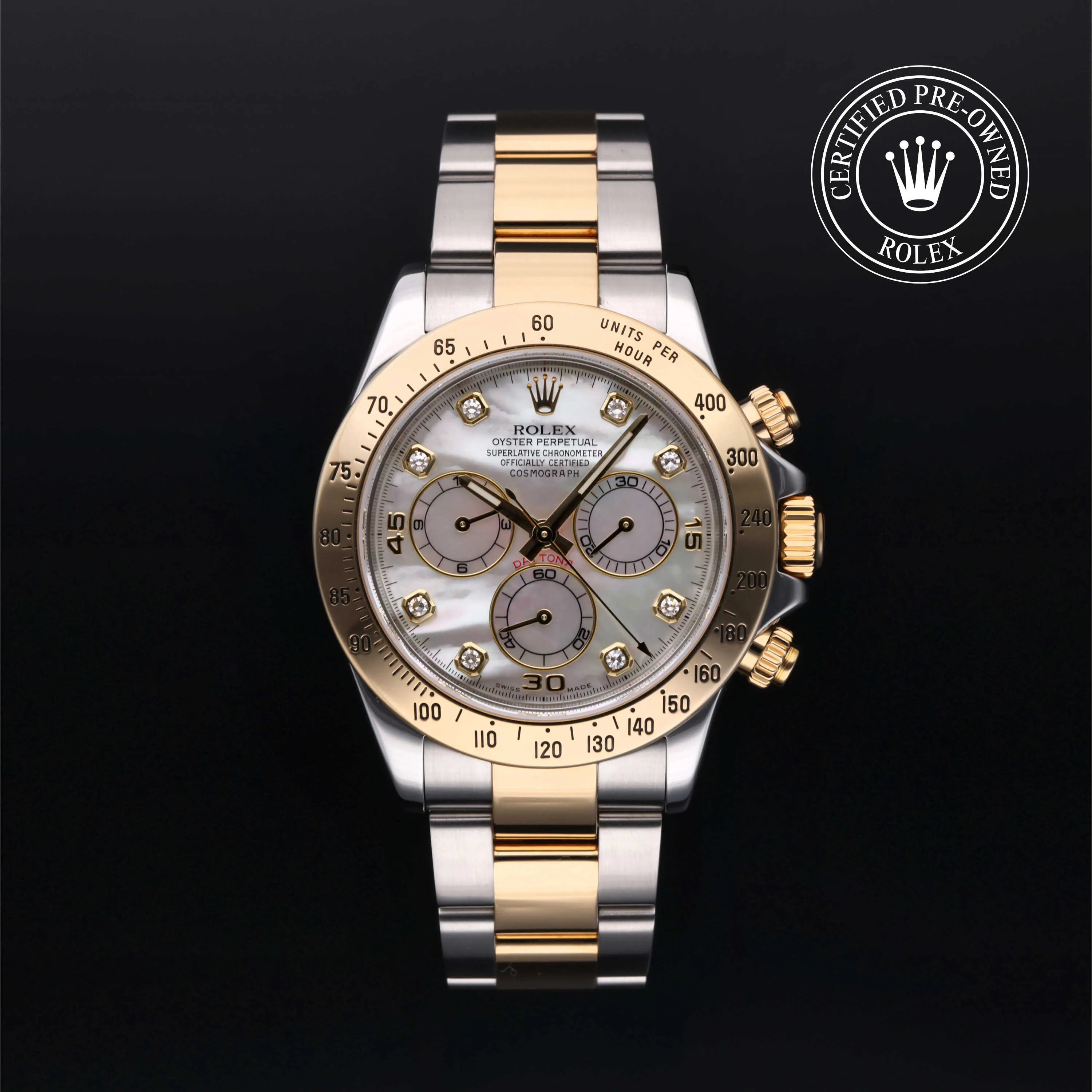 Rolex Daytona 116523 40mm Yellow gold and Oystersteel Mother-of-pearl