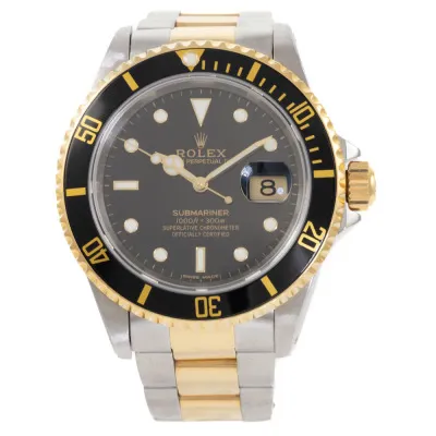 Rolex Submariner 16613 40mm Yellow gold and Stainless steel Black