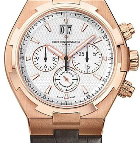 Vacheron Constantin Overseas Chronograph 49150/B01A-9095 42mm Rose gold and 18k rose gold Silver