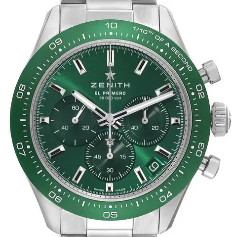 Zenith Chronomaster 03.3107.3600/56.M3100 41mm Stainless steel Green 5