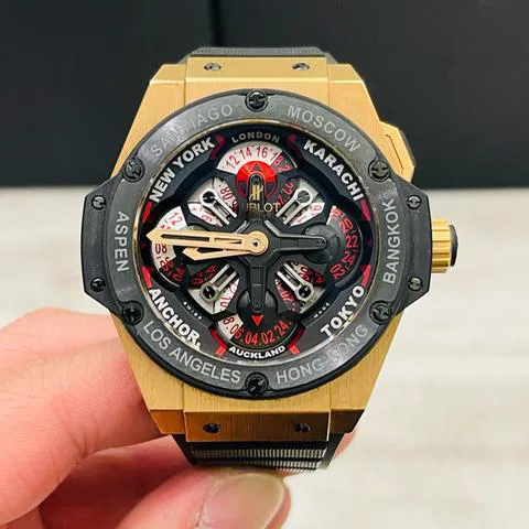 Hublot King Power 771.OM.1170.RX 48mm Rose gold Skeletonized