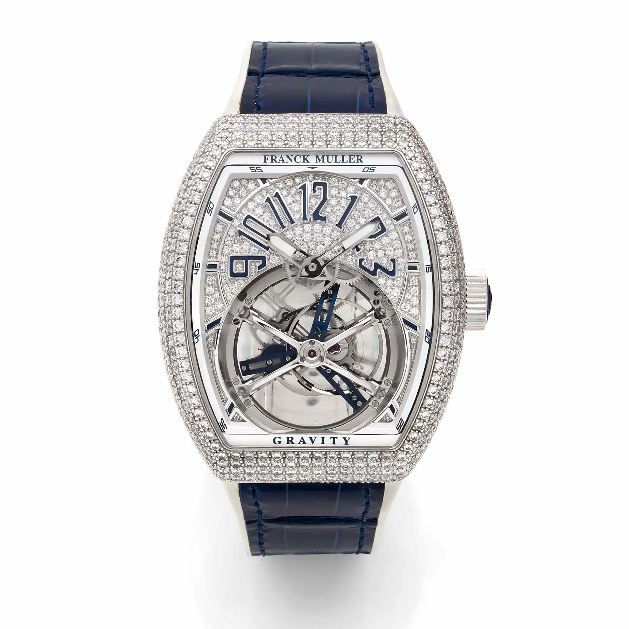 Franck Muller Vanguard V 45 T GRAVITY CS D CD OG BU 44mm White gold and Diamond Diamond