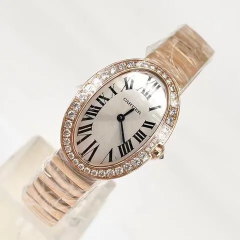 Cartier Baignoire Small Model WB520002 31.5mm Rose gold Silver 1