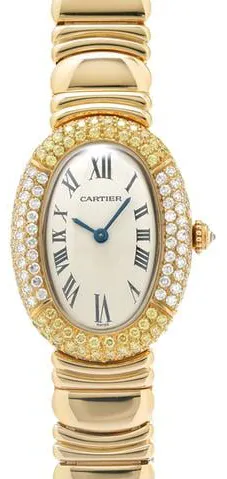 Cartier Baignoire WB5008D8 23mm Yellow gold White