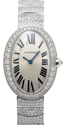 Cartier Baignoire WB520011 23mm White gold Silver