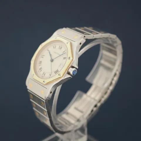 Cartier Santos 187902 30mm Yellow gold and Stainless steel White 3