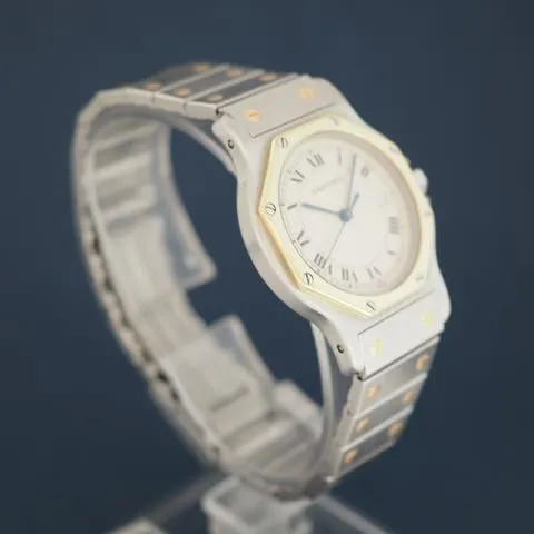 Cartier Santos 187902 30mm Yellow gold and Stainless steel White 4