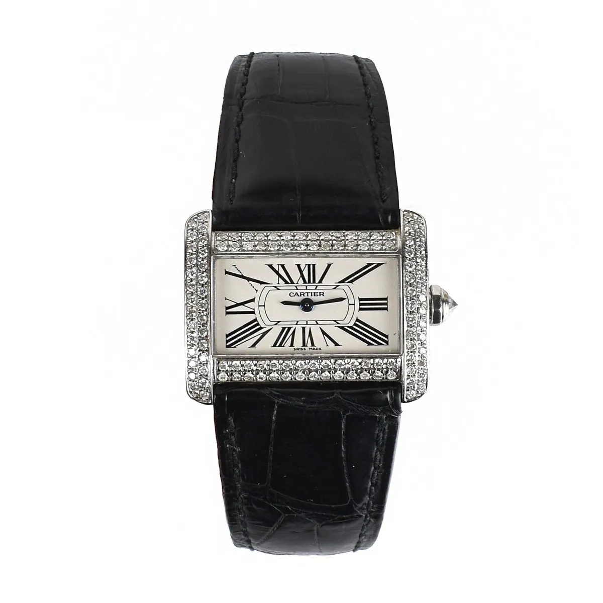 Cartier Tank Divan 25mm Stainless steel and Diamond