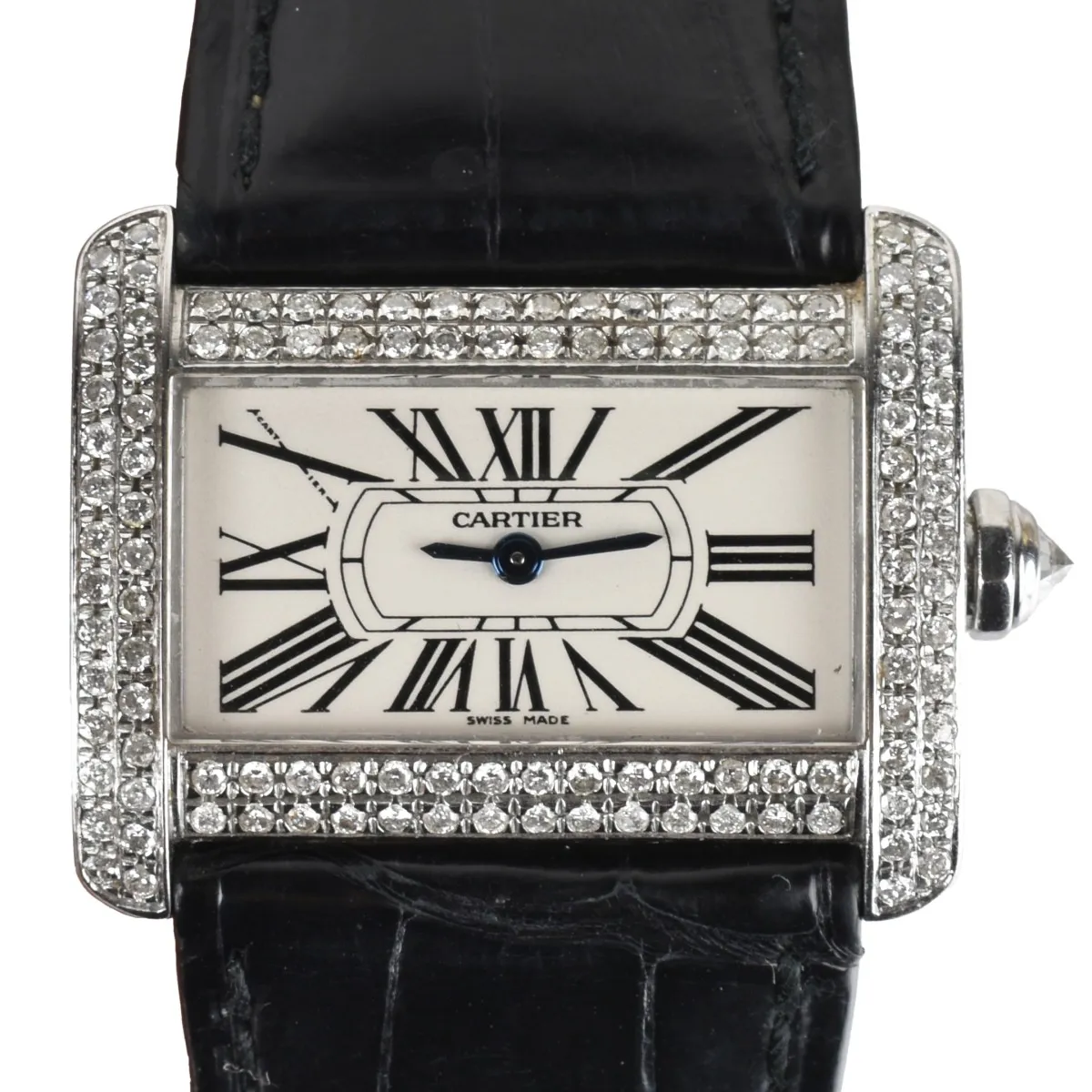 Cartier Tank Divan 25mm Stainless steel and Diamond 1