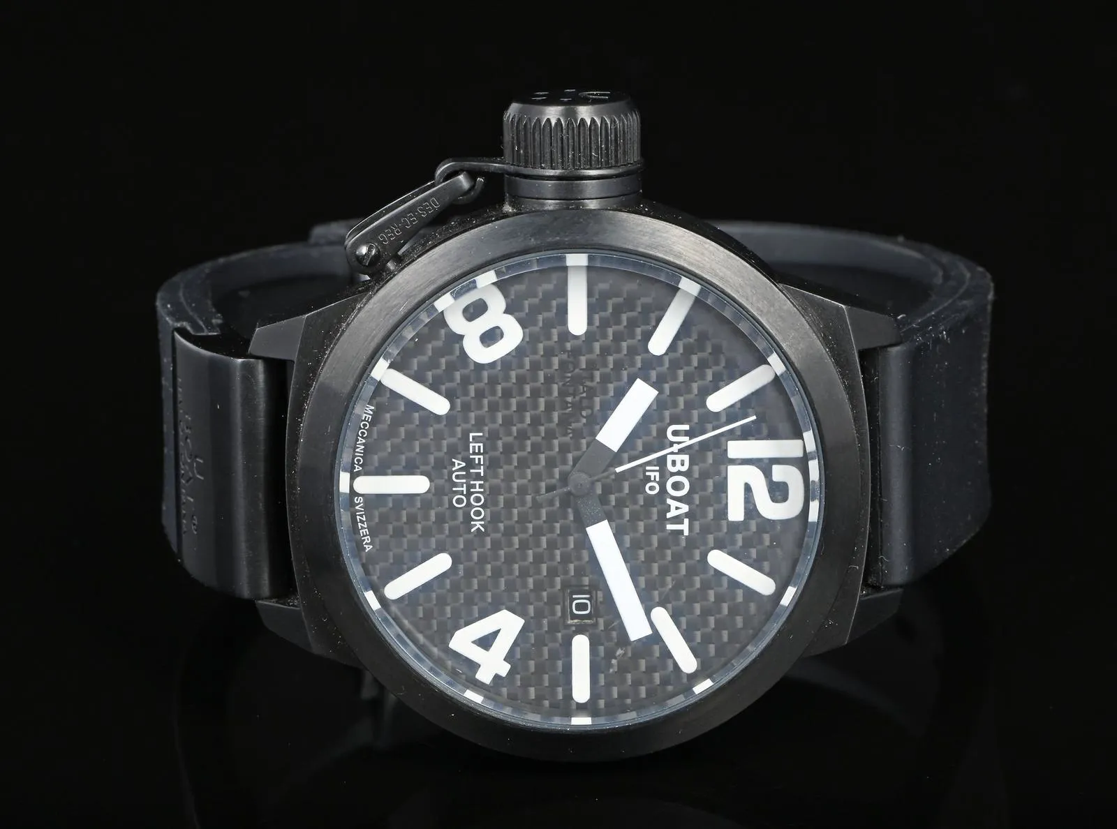 U-Boat Classico/Left Hook Auto 46mm Stainless steel Black 2