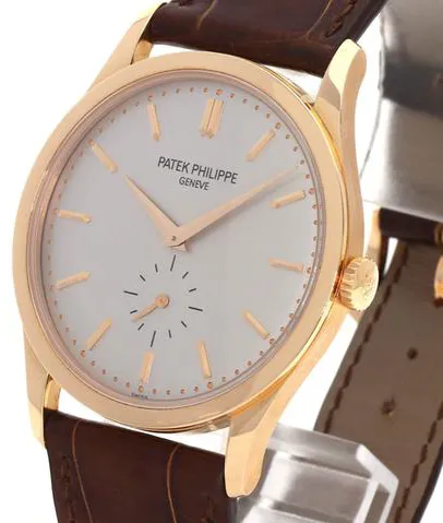 Patek Philippe Calatrava 5196R-001 37mm Rose gold Silver 1