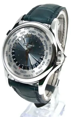 Patek Philippe World Time 5130P-001 39.5mm Platinum Blue 3