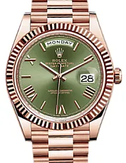 Rolex Day-Date 40 228235-0025 40mm Everose gold Green