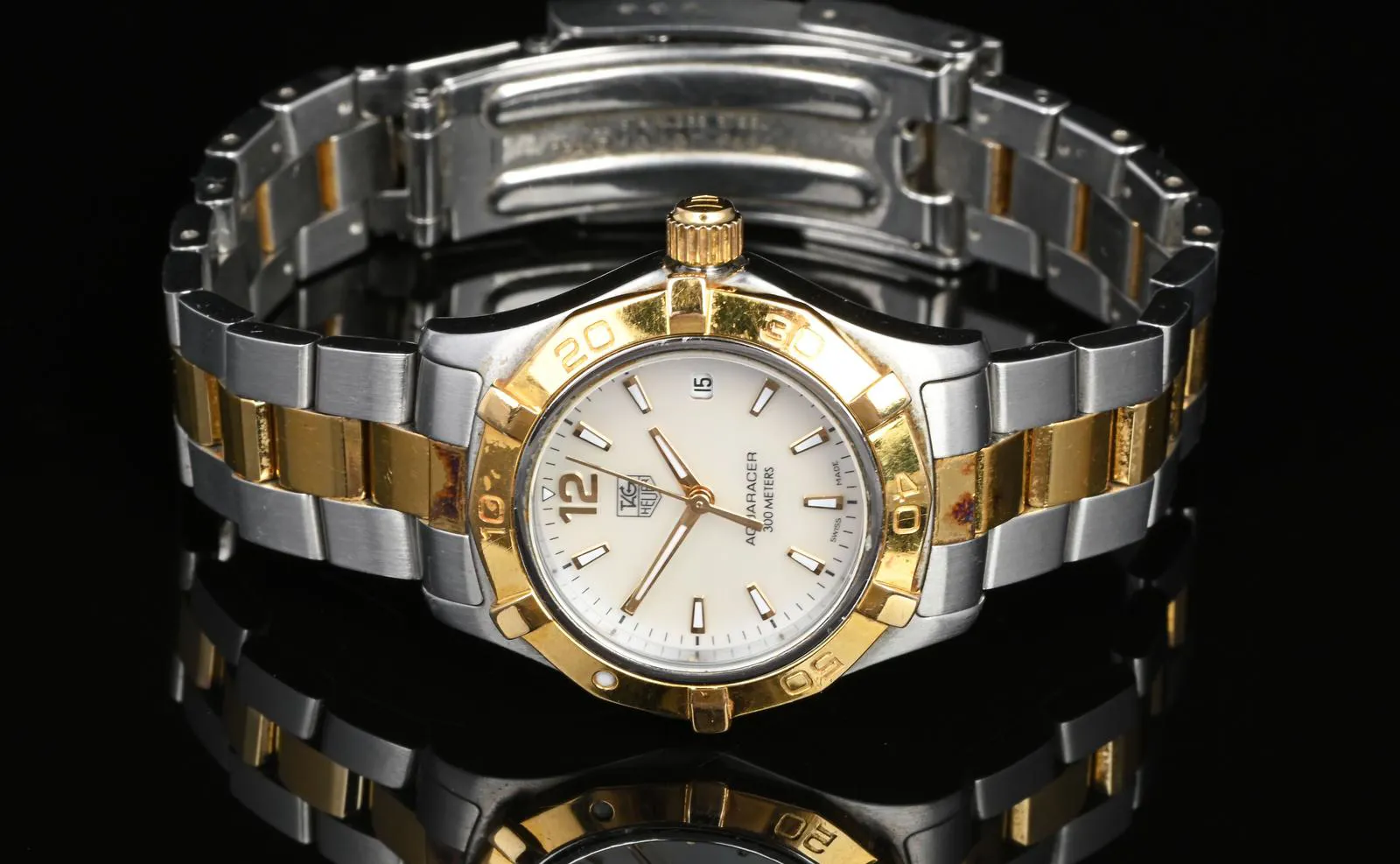 TAG Heuer Aquaracer WAF1424 Yellow gold and Stainless steel Mother-of-pearl 2