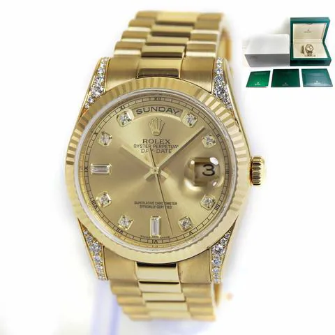 Rolex Day-Date 36 118338 36mm Yellow gold Champagne