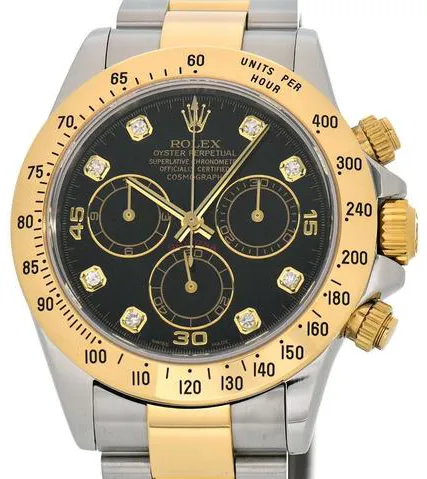 Rolex Daytona 116523G 40mm Yellow gold and stainless steel Black