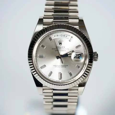 Rolex Day-Date 40 228239 40mm White gold Silver