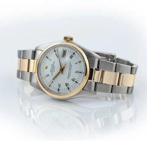 Rolex Oyster Perpetual Date 15203 34mm Yellow gold and Stainless steel White 3