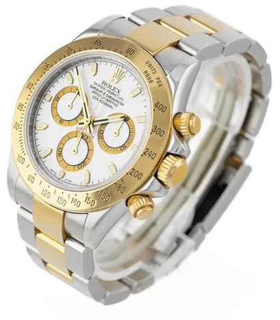 Rolex Daytona 116523 40mm Yellow gold and Stainless steel White 2