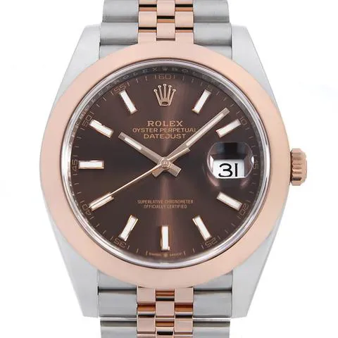 Rolex Datejust 41 126301 41mm Yellow gold and stainless steel Brown