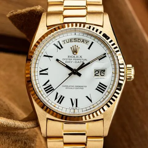 Rolex Day-Date 36 1803 36mm Yellow gold Silver