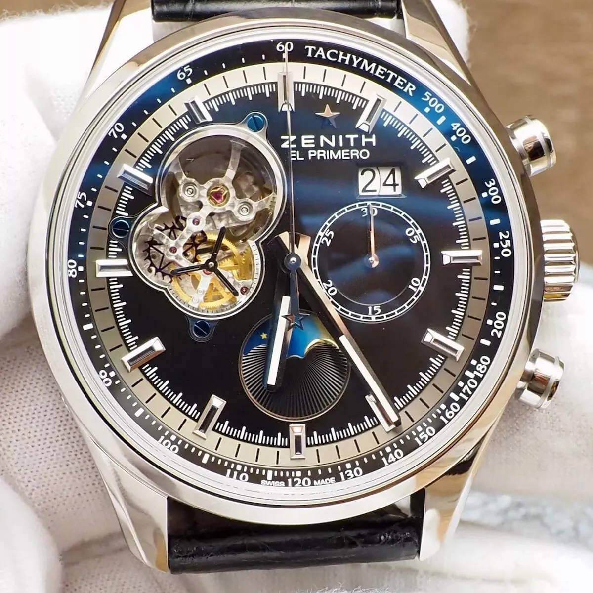 Zenith El Primero Chronograph 90/01 0420 400 Stainless steel Black Japan |  Dealer | EveryWatch