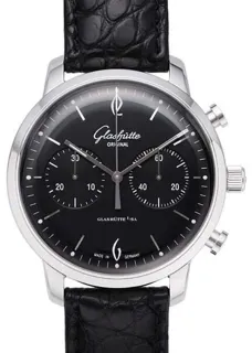 Glashütte Sixties Chronograph 1-39-34-02-22-04 Stainless steel Black