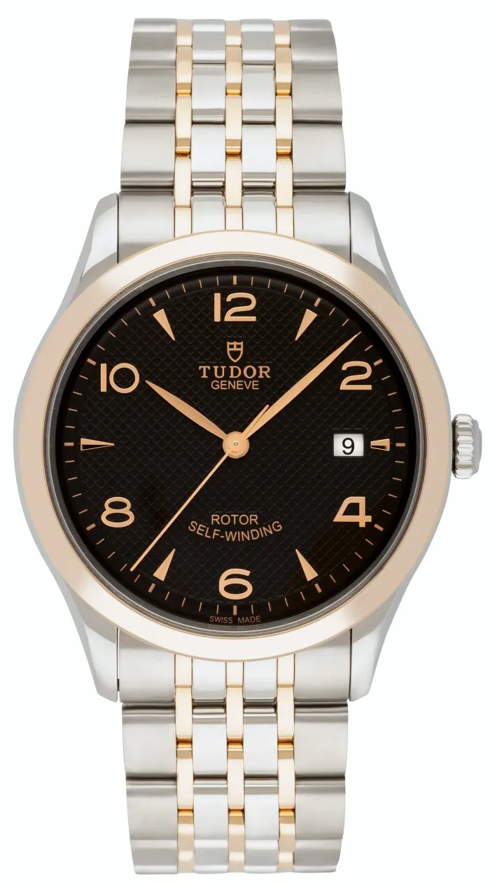 Tudor 1926 M91551-0003 39mm Rose gold and Stainless steel Black