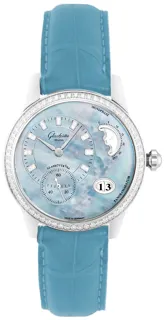 Glashütte PanoMatic Luna 1-90-12-03-12-02 Stainless steel Blue