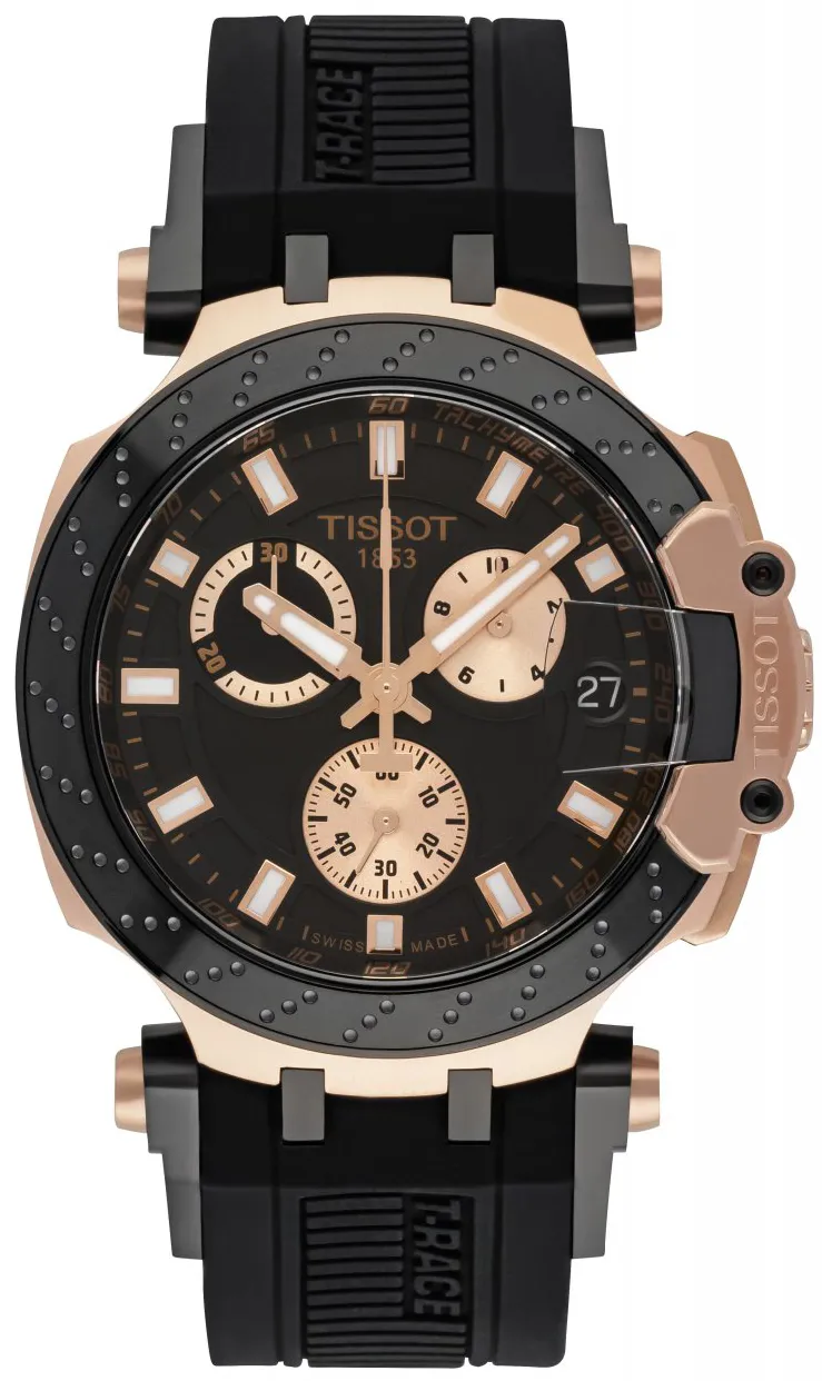 Tissot T-Race T115.417.37.051.00 43mm Rose gold Black