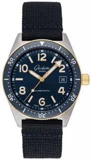 Glashütte SeaQ 1-39-11-10-90-34 Yellow gold and Stainless steel Blue