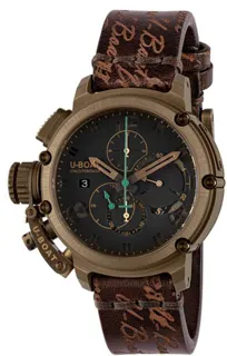 U-Boat Chimera Sapphire Green Chrono Bronze Limited Edition 8526 Bronze Black