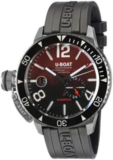 U-Boat Sommerso Ceramic Bordeaux 9521 Stainless steel Red