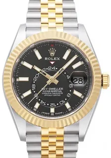 Rolex Sky-Dweller 336933 Yellow gold and Stainless steel Black