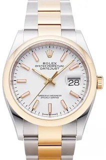 Rolex Datejust 36 126203 Yellow gold and Stainless steel White