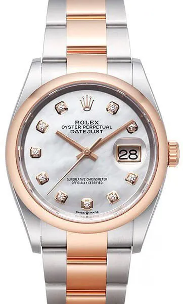 Rolex Datejust 36 126201 36mm Rose gold and Stainless steel Mother-of-pearl