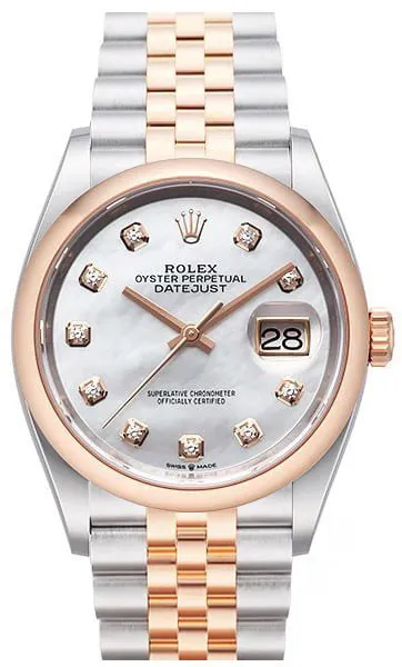 Rolex Datejust 36 126201 36mm Rose gold and Stainless steel Mother-of-pearl