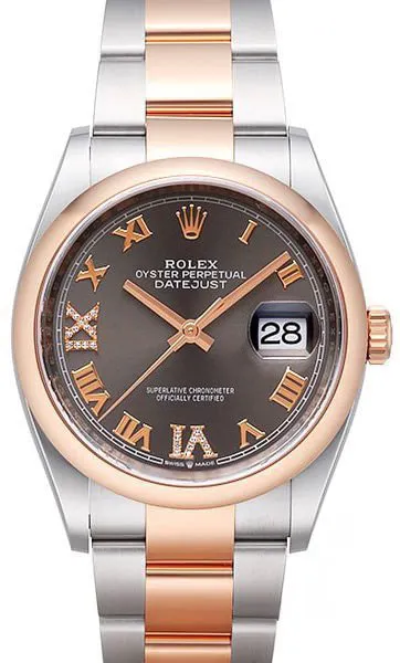 Rolex Datejust 36 126201 36mm Rose gold and Stainless steel Gray