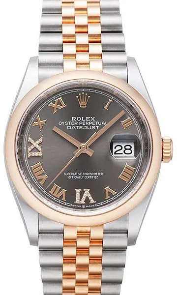 Rolex Datejust 36 126201 36mm Rose gold and Stainless steel Gray