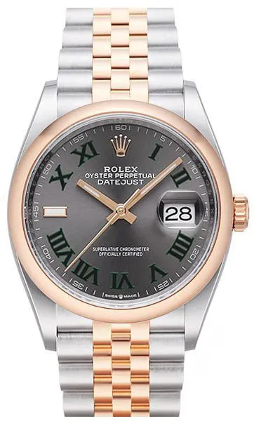 Rolex Datejust 36 126201 36mm Rose gold and Stainless steel Gray